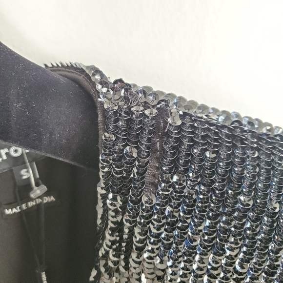Retrofete Aubrielle Sequined Black Mini Cocktail Dress NWT Size Small - Picture 17 of 17